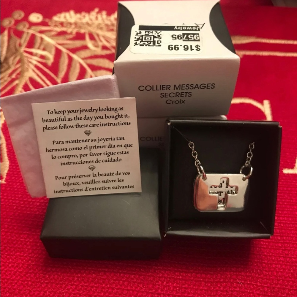 Avon Hidden Messages Necklace Cross